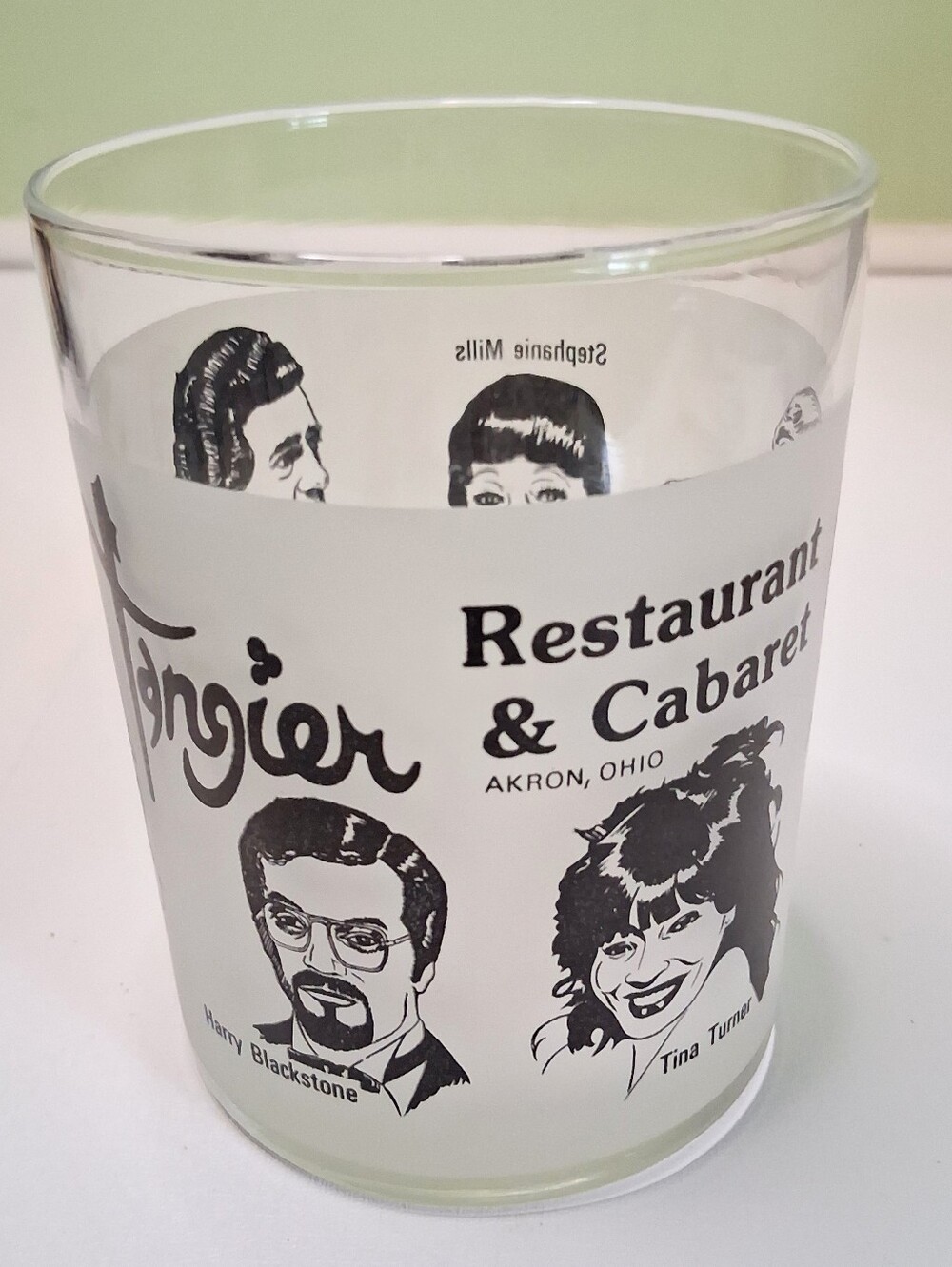 Vintage Tangier Restaurant & Cabaret Akron Ohio Drinking Glass Tina Turner